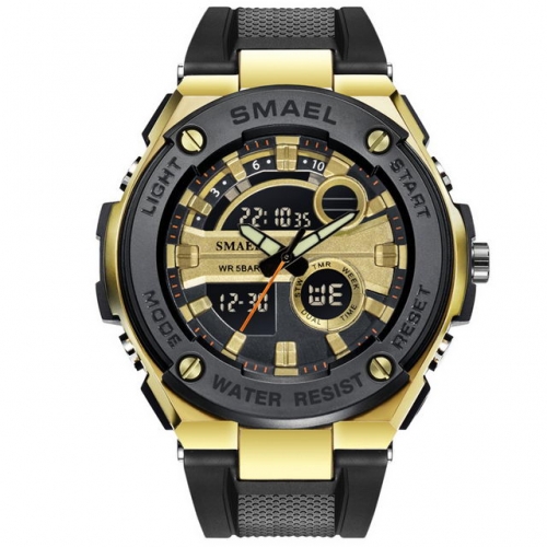 SMAEL multi-function double movements outdoor sport waterproof electronic men's watch