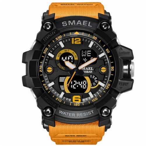 SMAEL double movements outdoor sport multi-function waterproof electronic men's watch