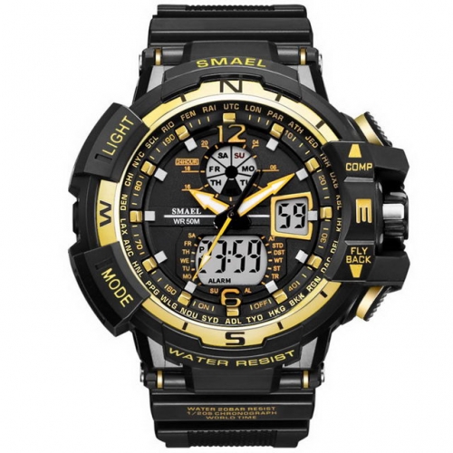 SMAEL outdoor sport multi-function calendar display waterproof electronic quartz men's watch