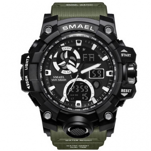 SMAEL hot sale double movements comfortable steel strip quartz electronic men's watch