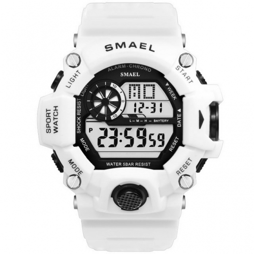 SMAEL fashionable color matching outdoor sport multi-function waterproof electronic men's watch