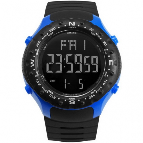 SMAEL fashion multi-function big dial unisex outdoor sport luminous waterproof electronic men's watch