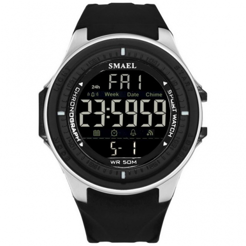 SMAEL simplicity big dial outdoor sport multi-function luminous waterproof electronic men's watch