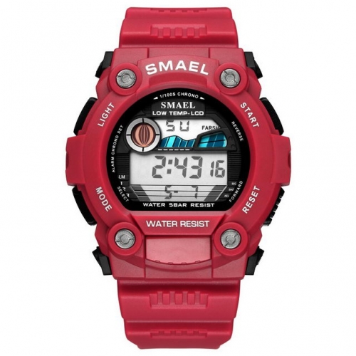 SMAEL unisex big dial outdoor sport multi-function luminous waterproof electronic men's watch