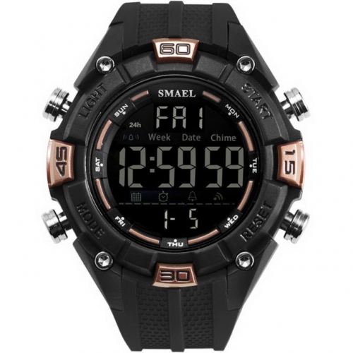 SMAEL fashion big dial multi-function outdoor sport luminous waterproof electronic men's watch