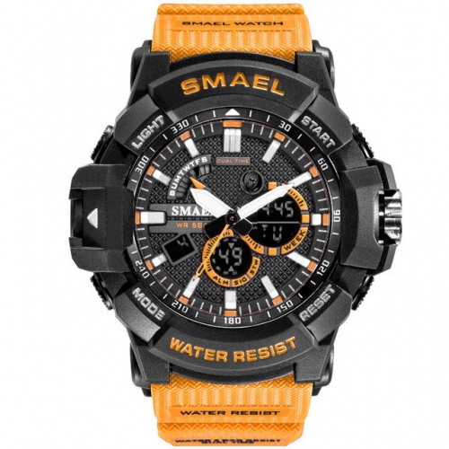 SMAEL hot sale double display series unisex outdoor waterproof sport quartz electronic men's watch