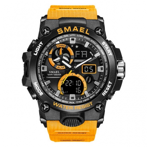 SMAEL popular lovers unisex outdoor sport multi-function waterproof double display quartz electronic men's watch