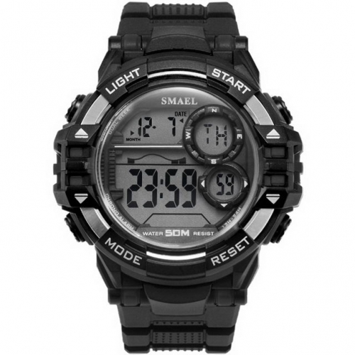 SMAEL calendar display big dial waterproof student sport multi-function electronic men's watch