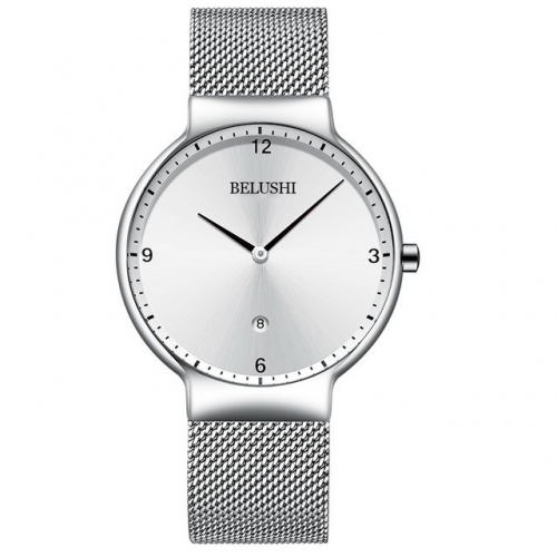 BELUSHI business leisure simplicity dial ultra thin luminous waterproof quartz men's watch