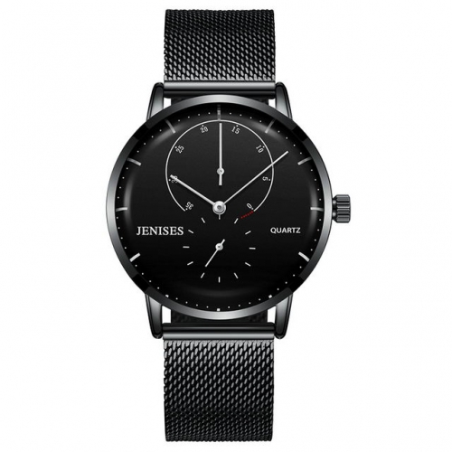 JENISES personality simplicity dial waterproof Milanese steel band quartz men's watch