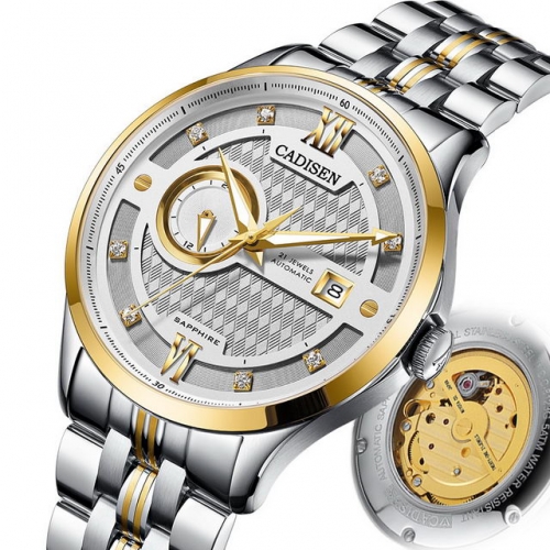 CADISEN mechanical watch fashion business waterproof transparent luminous men's watch