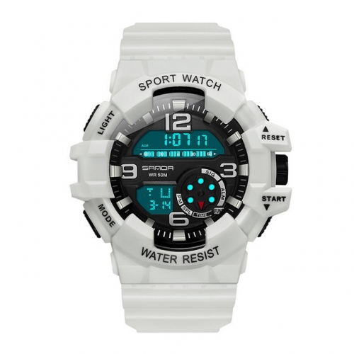 SANDA hot sale lovers popular multifunction outdoor sport waterproof electronic men's watch