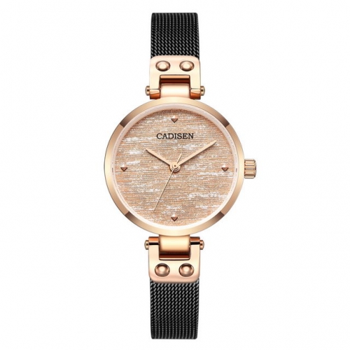 CADISEN Women's fashion quartz watch sapphire glass waterproof stainless steel watch
