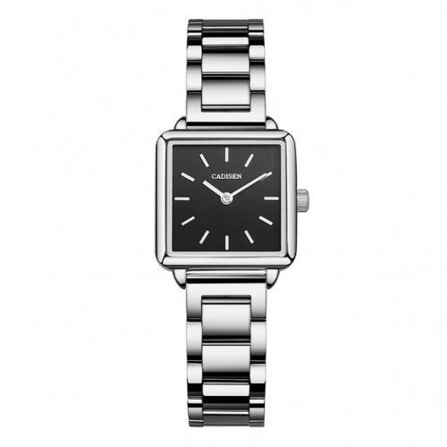 CADISEN Women's Quartz Fashion Casual Square Watch Two Needle Waterproof Stainless Steel Watch