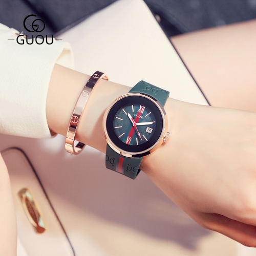 GUOU Silica Gel Watch Waterproof Watch Electronic Watch Male And Female Digital Watch Students Quartz Watch