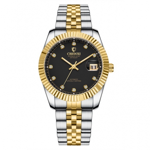 CHENXI Golden Mechanical Watch Brand Steel Band Watch Factory Direct Sales Fashion Business Mechanical Watch