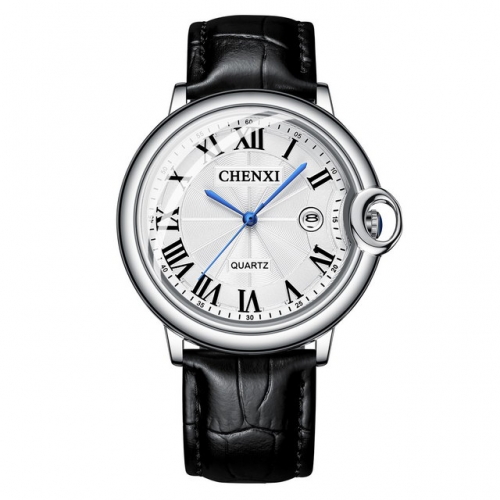 CHENXI Men'S Couple Watch Leather Calendar Watch Waterproof Blue Pin Brand Watch