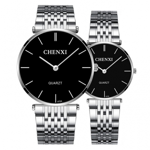 CHENXI Cheap Ultra-Thin Couple Steel Watch Waterproof Quartz Watch Fashion Trend Watch