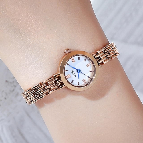 GEDI Small Dial Elegant Steel Band Korean Style Versatile Fashion Waterproof Quartz Ladies Watch