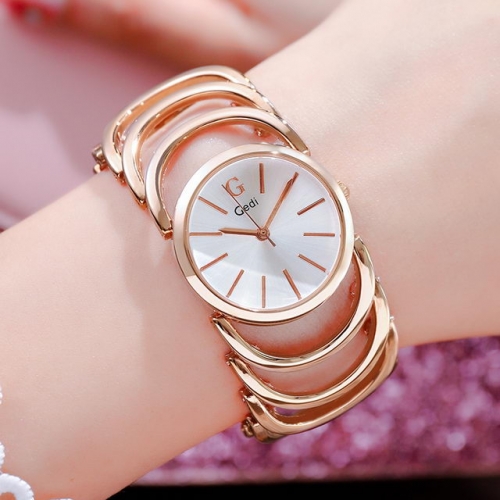 GEDI Light Luxury Personality Steel Band High-grade Elegant Waterproof Quartz Ladies Watch