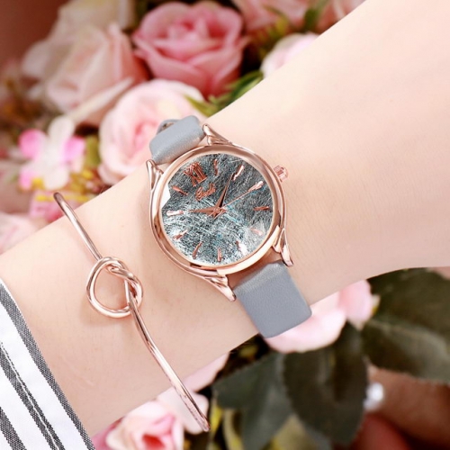 GEDI Textured Shinning Simplicity Dial Leisure Elegant Waterproof Quartz Ladies Watch