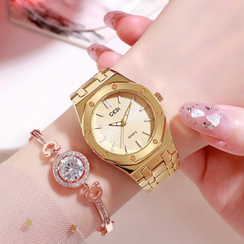 GEDI Korean Style Simplicity Fashion Dial Hot Sale Leisure Waterproof Quartz Ladies Watch