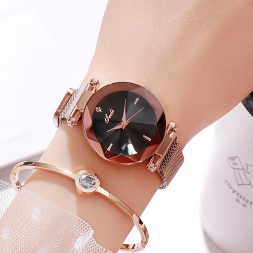 GEDI Magnet Clasp Texture Dial Hot Sale Student's Waterproof Quartz Ladies Watch