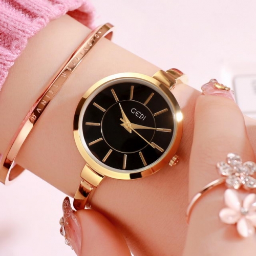 GEDI Personality Bracelet Simplicity Dial Elegant Waterproof Quartz Ladies Watch