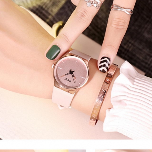 GEDI Versatile Simplicity Elegant Dial Fashion Leather Strap Waterproof Quartz Ladies Watch