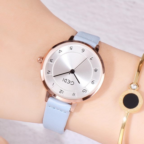 GEDI Classical Simplicity Dial Fashion Leather Strap Waterproof Quartz Ladies Watch