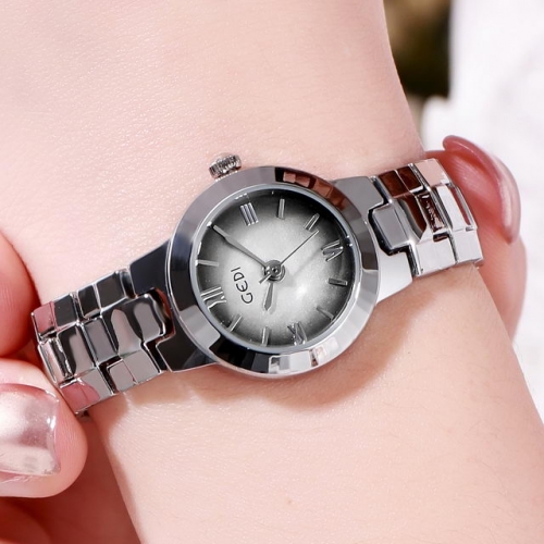 GEDI Simplicity Textured Small Dial Roman Scale Steel Band Waterproof Quartz Ladies Watch