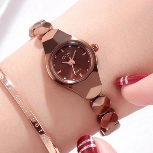 GEDI Elegant Simplicity Small Dial Versatile Tungsten Steel Band Waterproof Quartz Ladies Watch