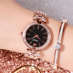 Rose gold-black