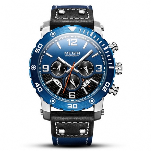 MEGIR Classical Three Small Pin Multi-function Sport Versatile Luminous Waterproof Men's Quartz Watch