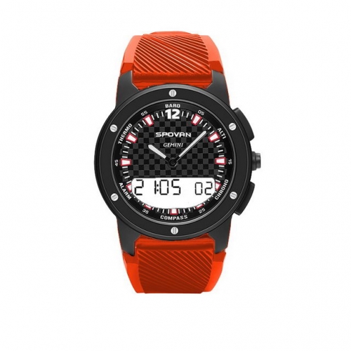 SPOVAN New Style Multi-function Outdoor Sport Big Dial Compass Altitude Waterproof Men's Electronic Watch