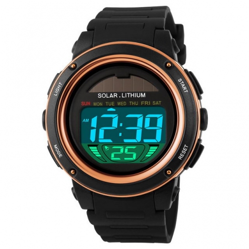 SKMEI Solar Energy Environmental Sport Waterproof Chronograph Luminous Fashion Electronic Men's Watch