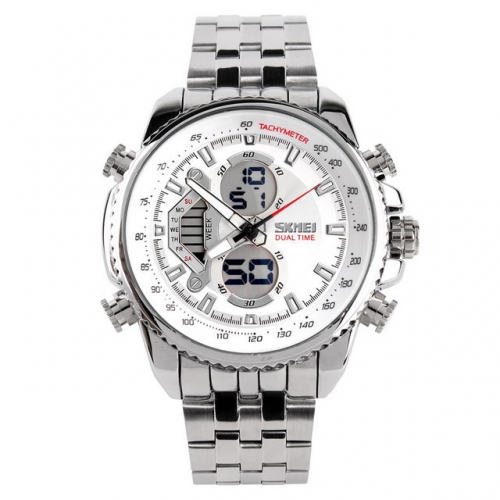 SKMEI High-grade Business Sport Waterproof Chronograph GMT Luminous Fashion Electronic Men's Watch
