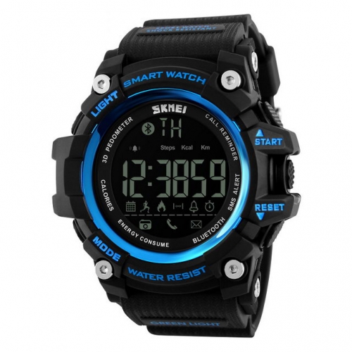 SKMEI Multi-function Sports Steps Count Call Reminder Chronograph Luminous Waterproof Smart Men's Watch