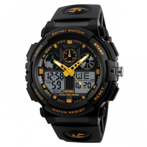 SKMEI Dual Time-zoned Student's Multi-function Outdoor Sport Chronograph Luminous Waterproof Electronic Men's Watch