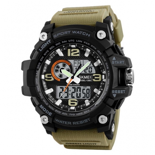 SKMEI Camouflage Fashion Big Dial Outdoor Sport Multi-function Chronograph Waterproof Electronic Men's Watch