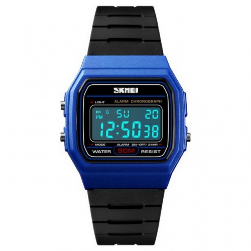 SKMEI Business Casual Square Dial Multi-function Alarm Clock Fashion Waterproof Electronic Men's Watch