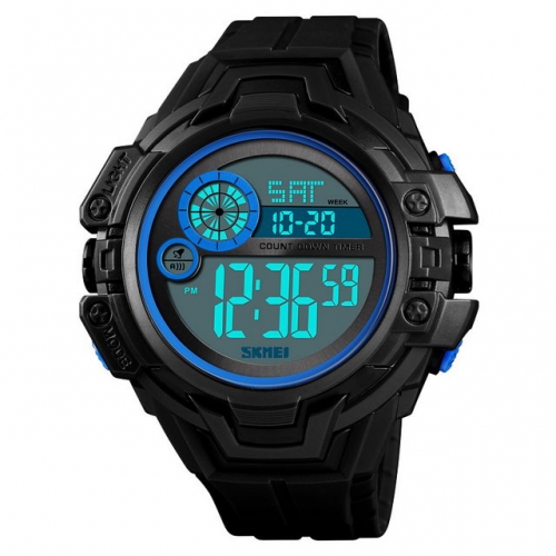 SKMEI Student's Dual Time-zones Chronograph Sport Casual Luminous Waterproof Electronic Men's Watch