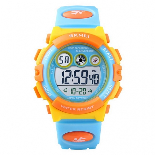 SKMEI Colorful Led Luminous Multi-function Alarm Clock Chronograph Waterproof Electronic Kids Watch