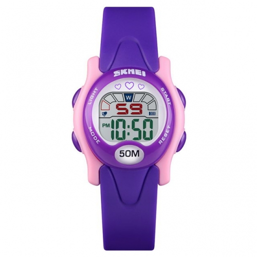 SKMEI Hot Sale Luminous Children's Gift Chronograph Alarm Clock Waterproof Electronic Kids Watch