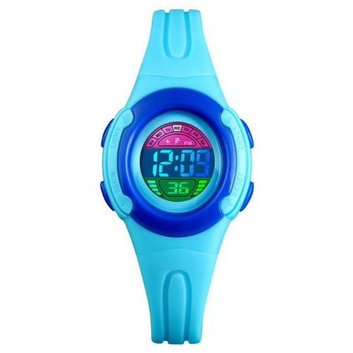 SKMEI Small Dial Colorful Led Luminous Children's Gift Chronograph Alarm Clock Waterproof Electronic Kids Watch