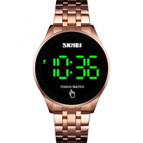 SKMEI Touch Screen Simplicity Dial Fashion High-grade Steel Band Waterproof Electronic Men's Watch