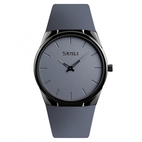 SKMEI Ultra Thin Business Casual Simplicity Scale Silica Gel Band Waterproof Quartz Men's Watch