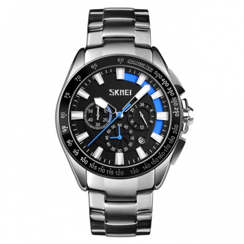 SKMEI Hot Sale Business Casual Stereo Scale Multi-function Calendar Display Luminous Waterproof Quartz Men's Watch