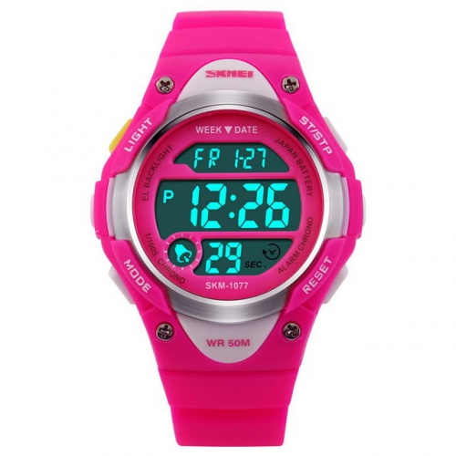 SKMEI Hot Sale Multi-function Simplicity Dial Sport Casual Luminous Alarm Clock Waterproof Electronic kids Watch