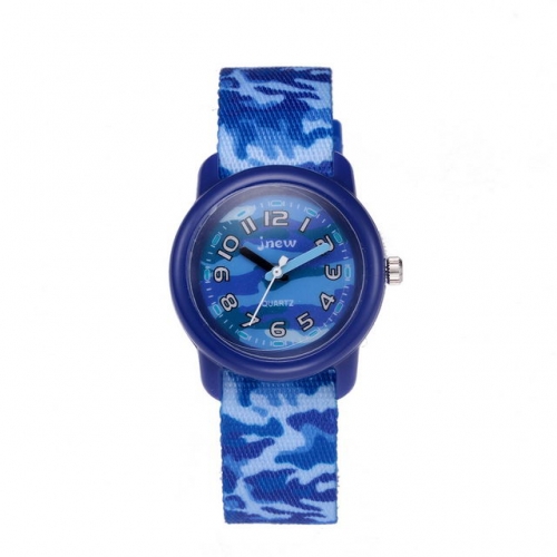 JNEW Camouflage Pattern Dacron Simplicity Pointer Children's Gift Waterproof Quartz kids Watch